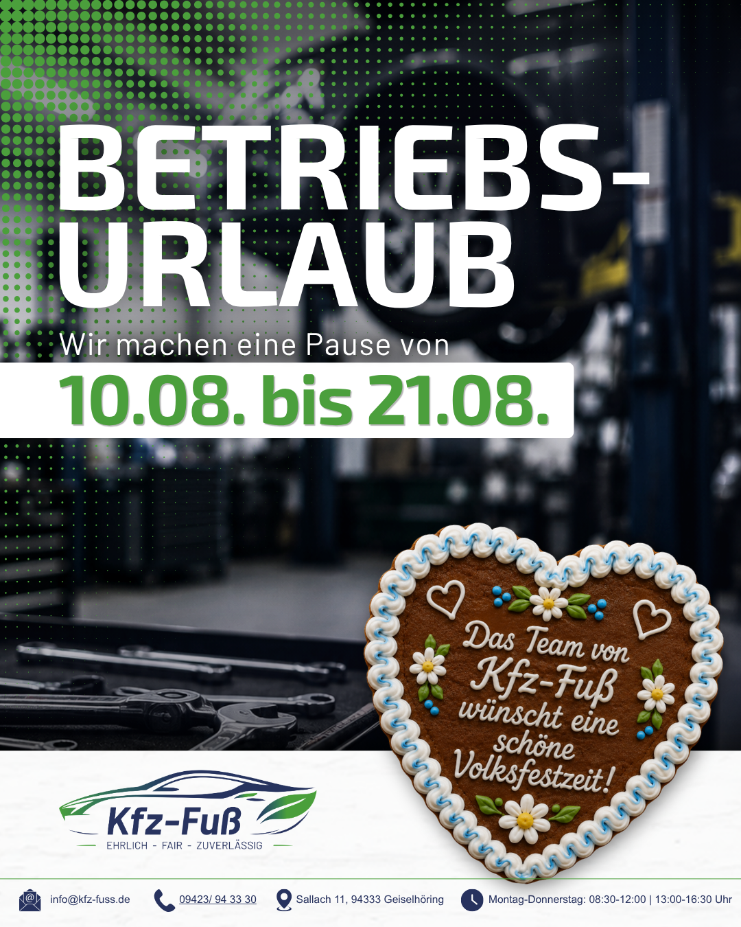 Betriebsurlaub 2026