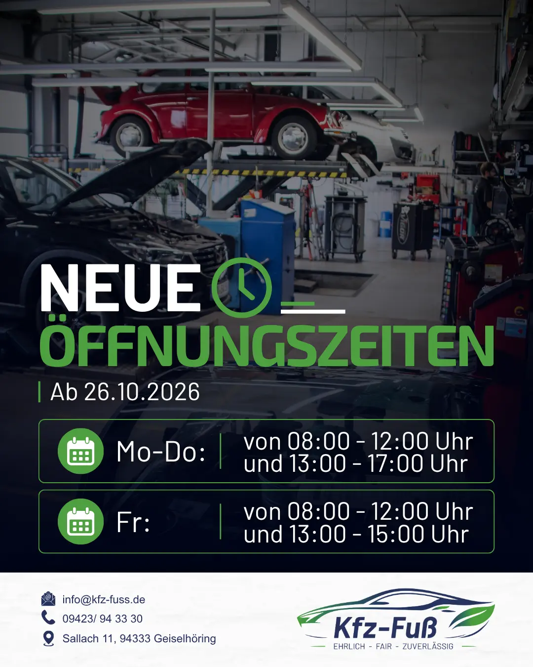 Öffnungszeiten 2026